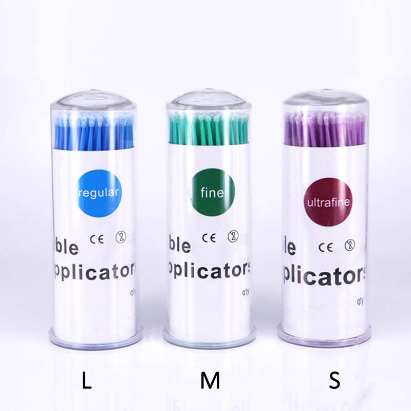 Eyelash Extensions - 100 unidades/botella de microcepillos para kit