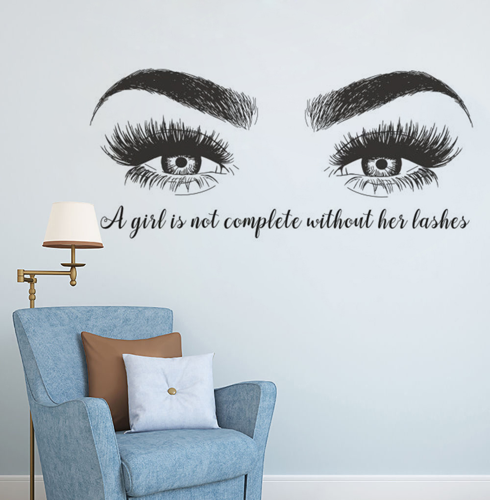 Eyelash Extension Quotes - Pegatina de pared de vinilo para