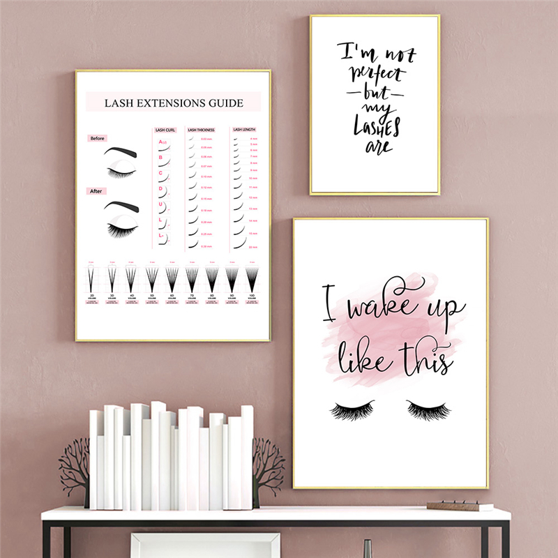 Póster guía de extensiones de  - Eyelash Extension Quotes reseña y precio