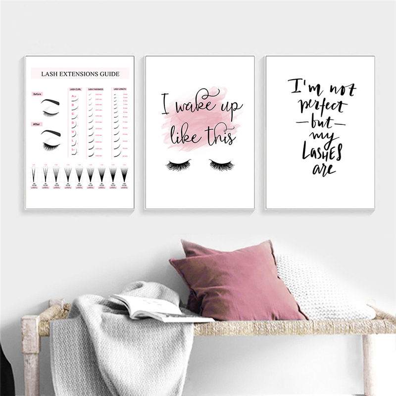 Póster guía de extensiones de  - Eyelash Extension Quotes reseña y precio