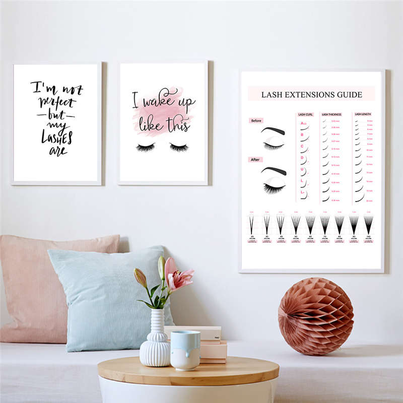 Póster guía de extensiones de  - Eyelash Extension Quotes reseña y precio