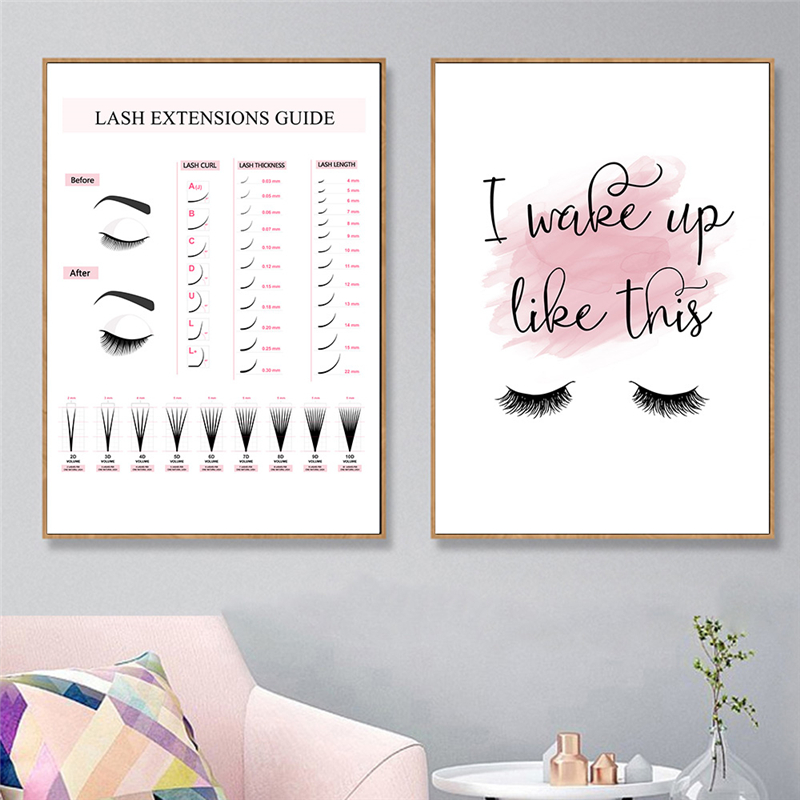 Póster Guía de Extensiones de  - Eyelash Extension Quotes reseña y precio